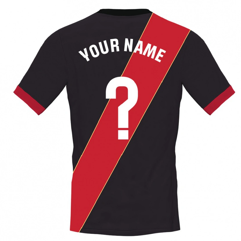Danxen Hombre Camiseta Rayo Vallecano Negro Rojo Portero Equipación 2025/26 La Camisa