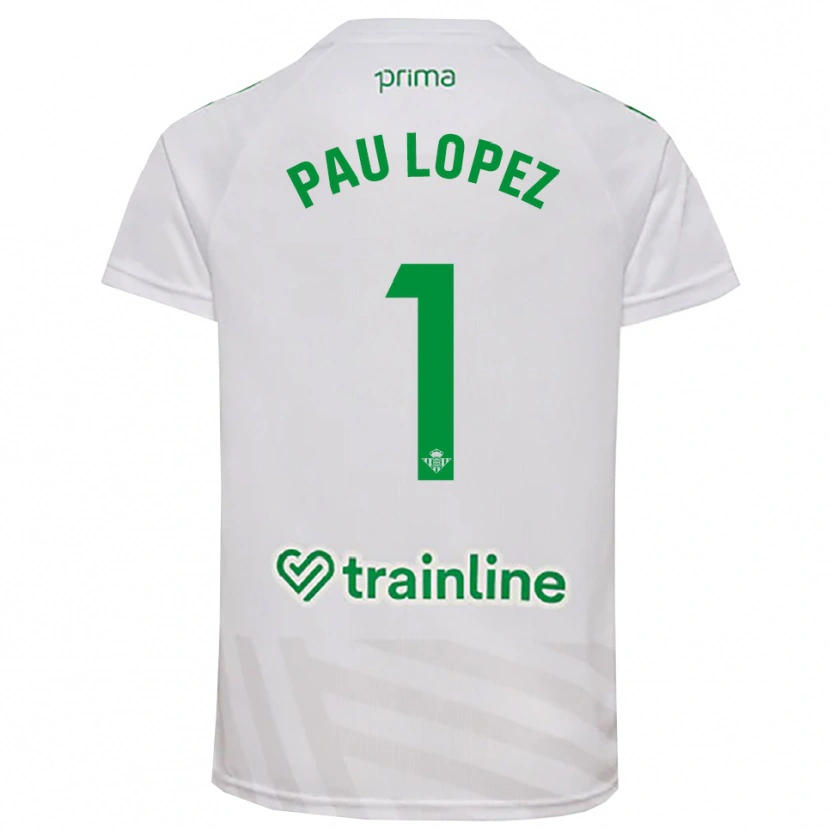 Danxen Hombre Camiseta Pau López #1 Verde Blanco Portero Equipación 2025/26 La Camisa