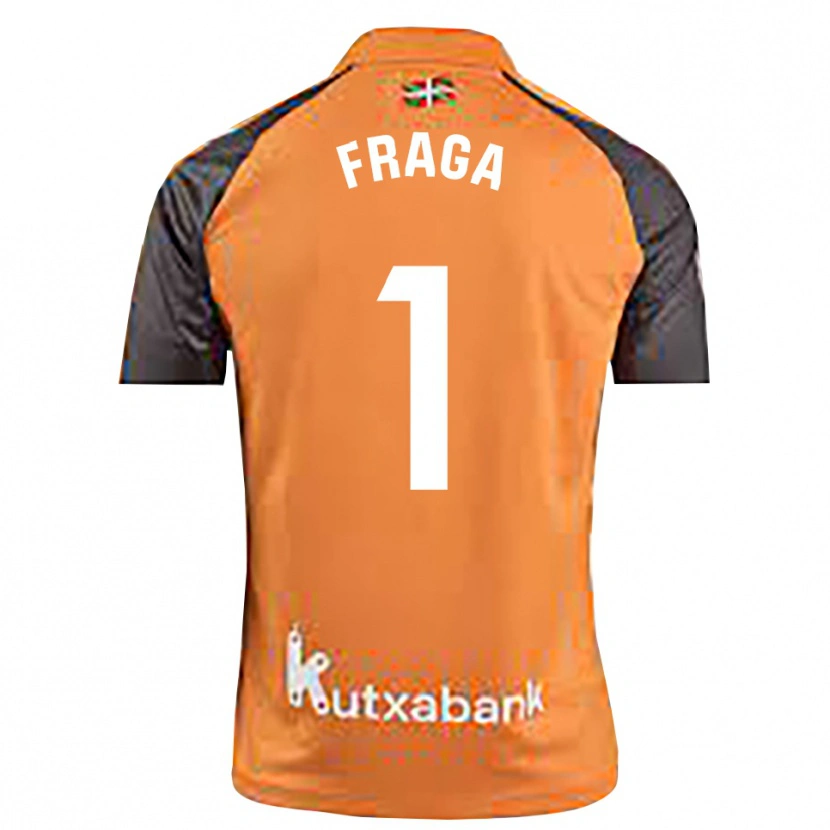 Danxen Hombre Camiseta Aitor Fraga #1 Naranja Negro Portero Equipación 2025/26 La Camisa