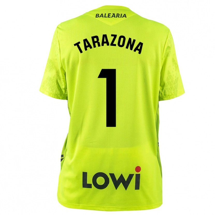 Danxen Hombre Camiseta Andrea Tarazona #1 Verde Fluorescente Negro Portero Equipación 2025/26 La Camisa