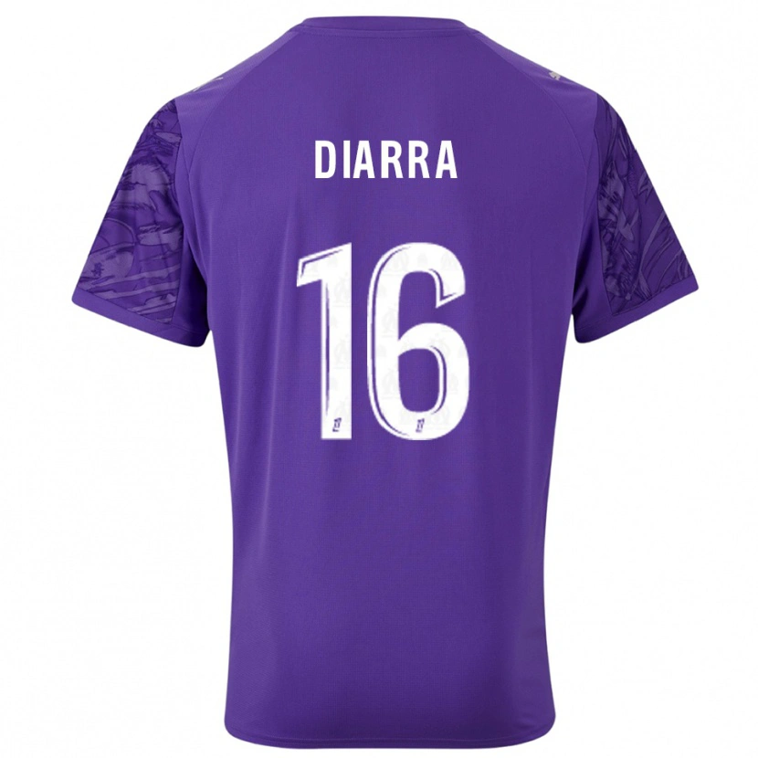 Danxen Hombre Camiseta Cheick Diarra #16 Púrpura Blanco Portero Equipación 2025/26 La Camisa
