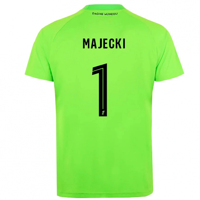 Danxen Hombre Camiseta Radoslaw Majecki #1 Verde Negro Portero Equipación 2025/26 La Camisa