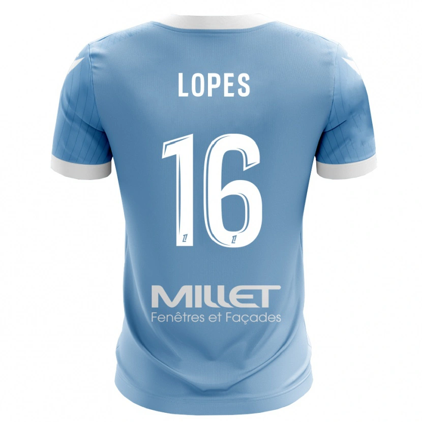 Danxen Hombre Camiseta Anthony Lopes #16 Azul Cielo Claro Portero Equipación 2025/26 La Camisa