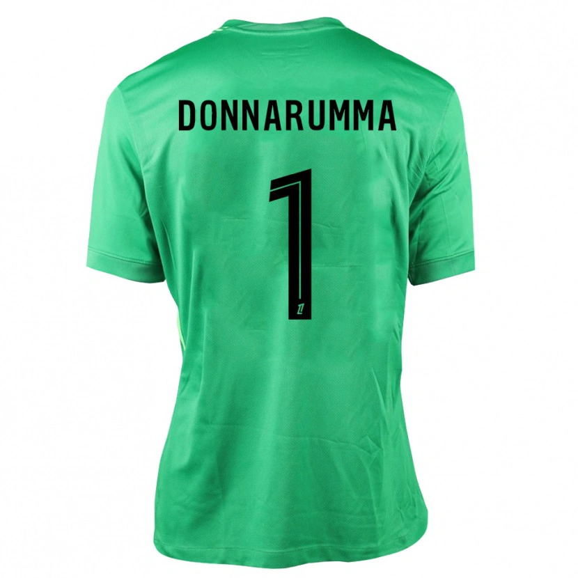 Danxen Hombre Camiseta Gianluigi Donnarumma #1 Verde Negro Portero Equipación 2025/26 La Camisa