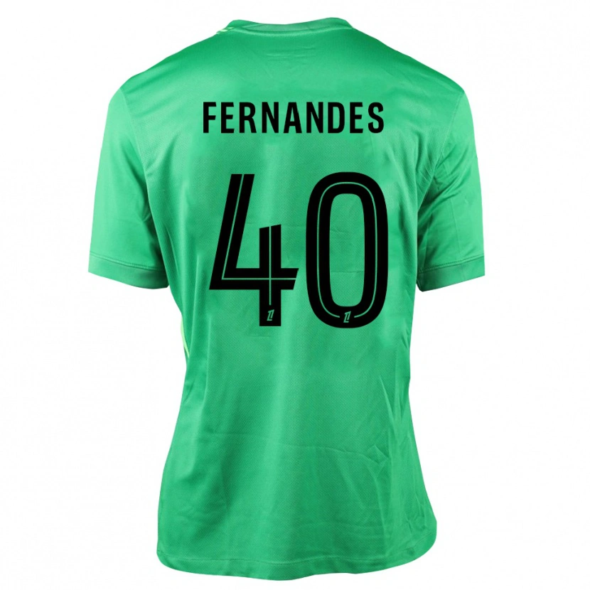 Danxen Hombre Camiseta Alyssa Fernandes #40 Verde Negro Portero Equipación 2025/26 La Camisa
