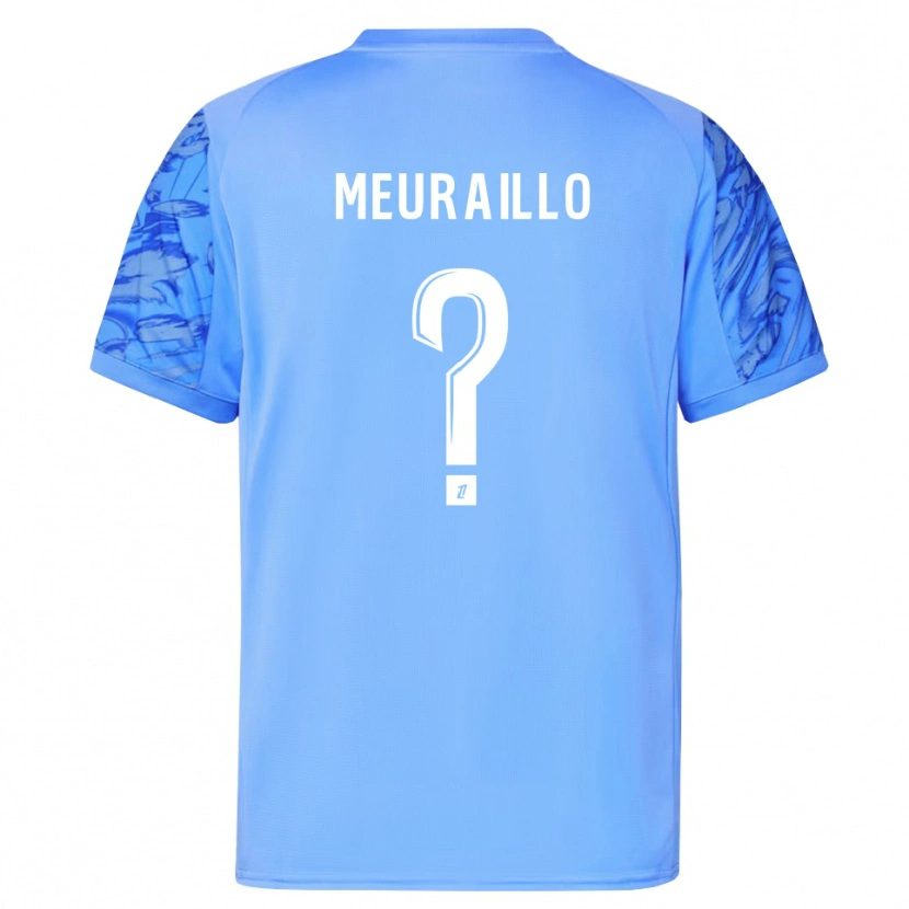 Danxen Hombre Camiseta Thâo Mouapa Mwa Meuraillo #0 Azul Blanco Portero Equipación 2025/26 La Camisa