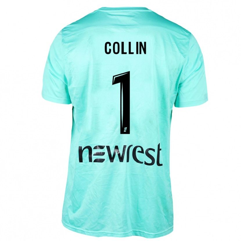 Danxen Hombre Camiseta Théo Collin #1 Negro Aqua Portero Equipación 2025/26 La Camisa
