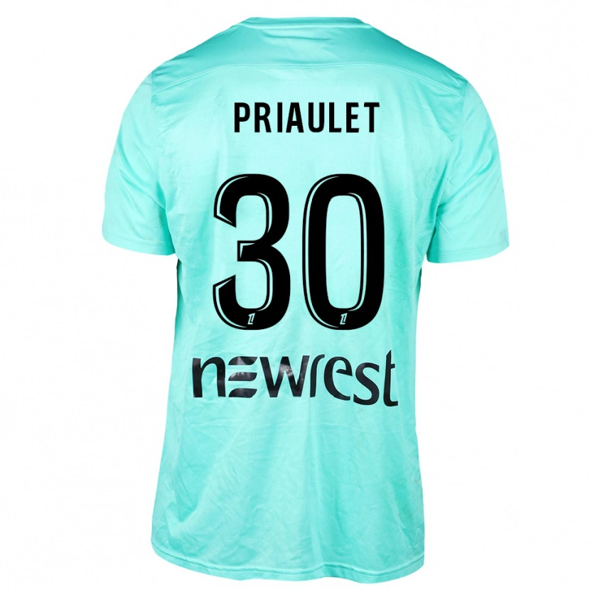 Danxen Hombre Camiseta Anaïs Priaulet #30 Negro Aqua Portero Equipación 2025/26 La Camisa
