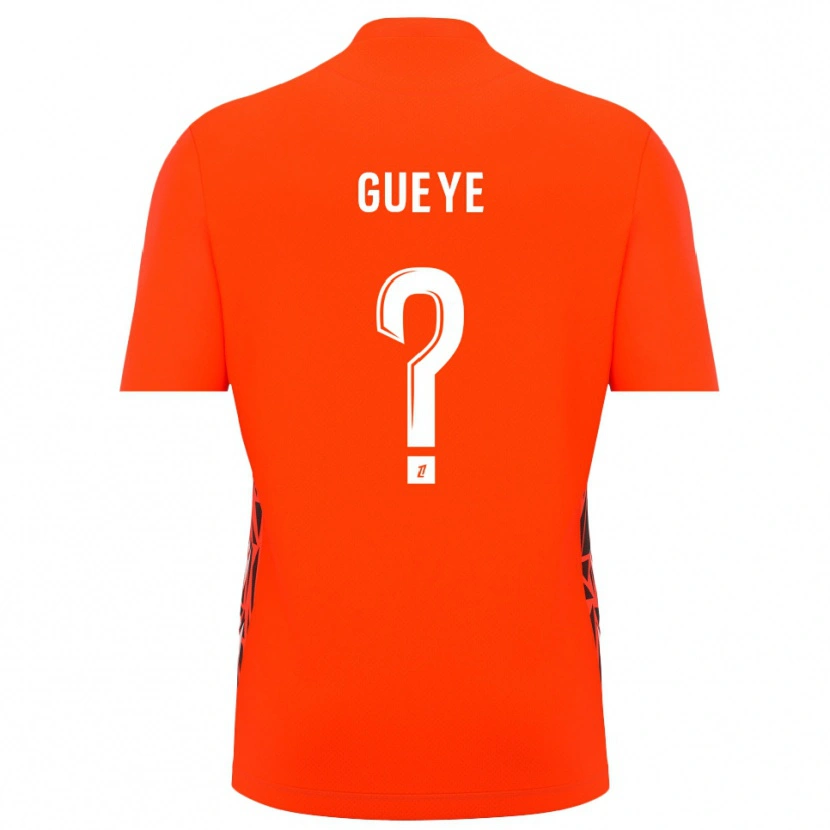 Danxen Hombre Camiseta Khady Gueye #0 Blanco Naranja Portero Equipación 2025/26 La Camisa