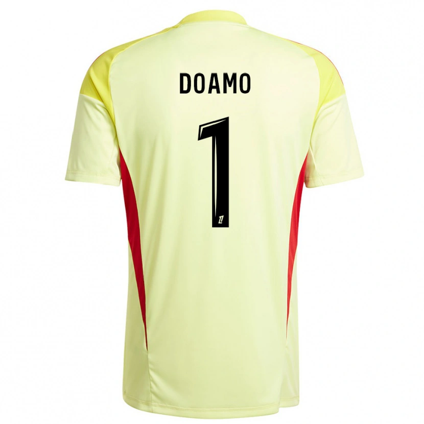 Danxen Hombre Camiseta Isaac Doamo #1 Negro Amarillo Claro Portero Equipación 2025/26 La Camisa