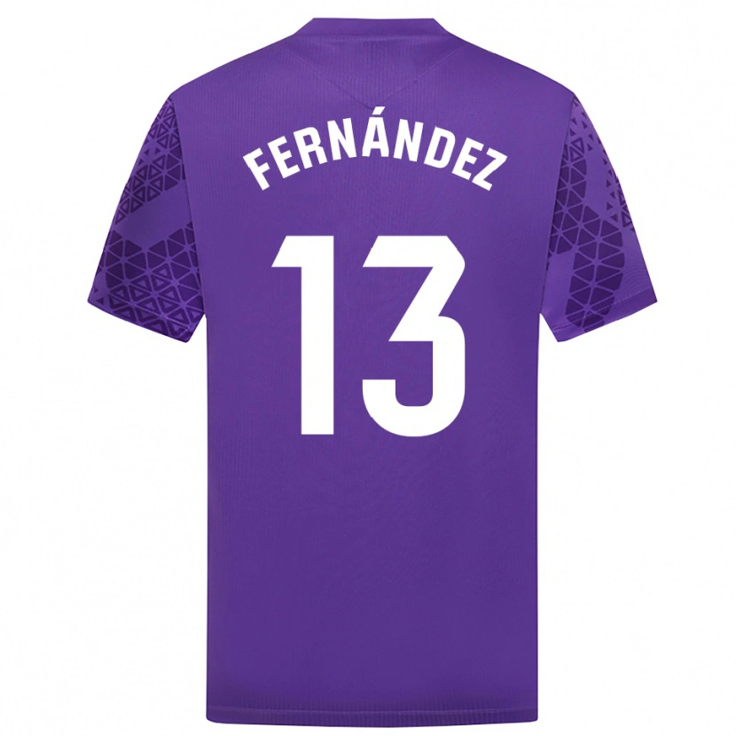 Danxen Hombre Camiseta Andrés Fernández #13 Púrpura Blanco Portero Equipación 2025/26 La Camisa