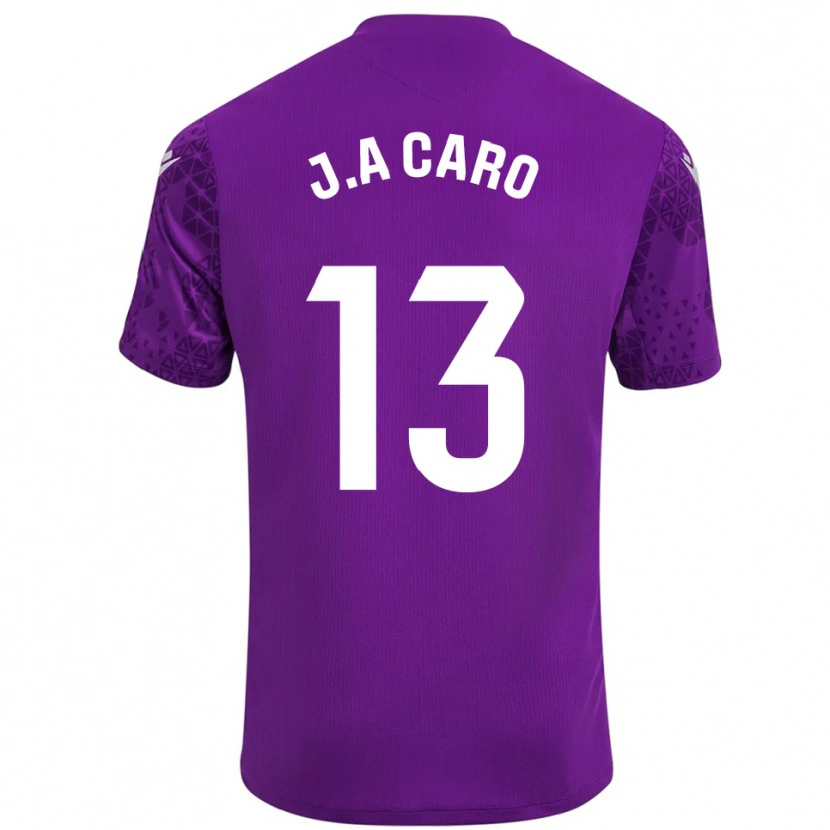 Danxen Hombre Camiseta José Antonio Caro #13 Púrpura Blanco Oscuro Portero Equipación 2025/26 La Camisa
