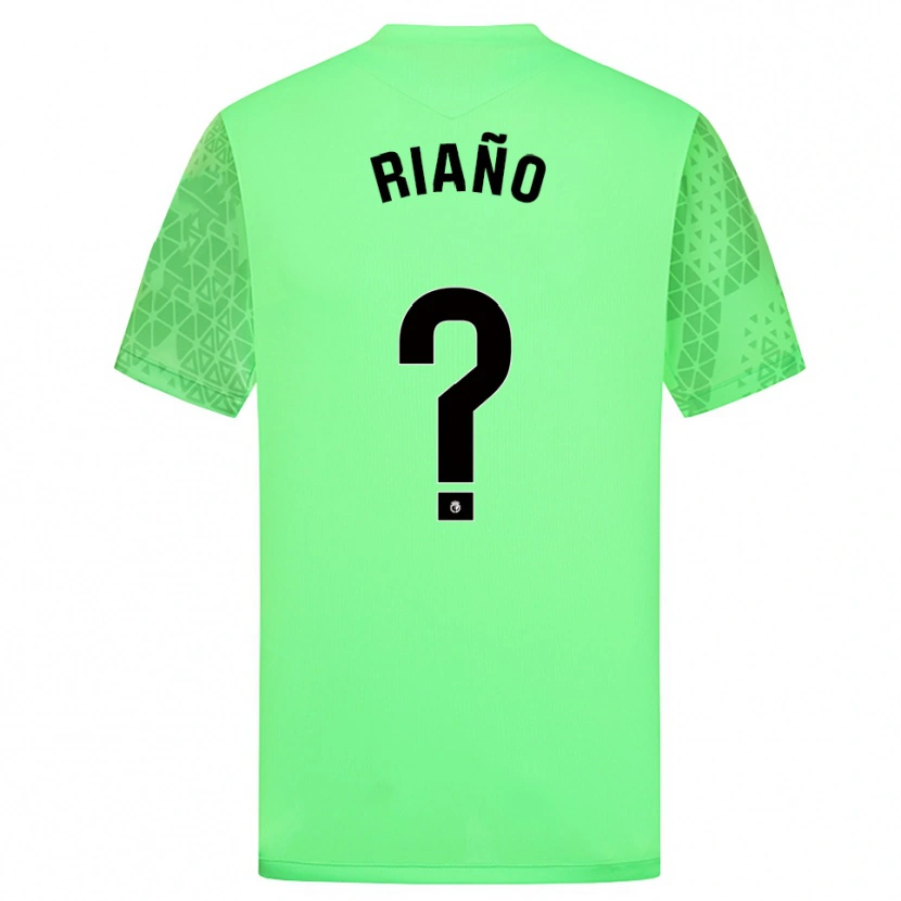 Danxen Hombre Camiseta Marcos Riaño #0 Negro Verde Primavera Portero Equipación 2025/26 La Camisa