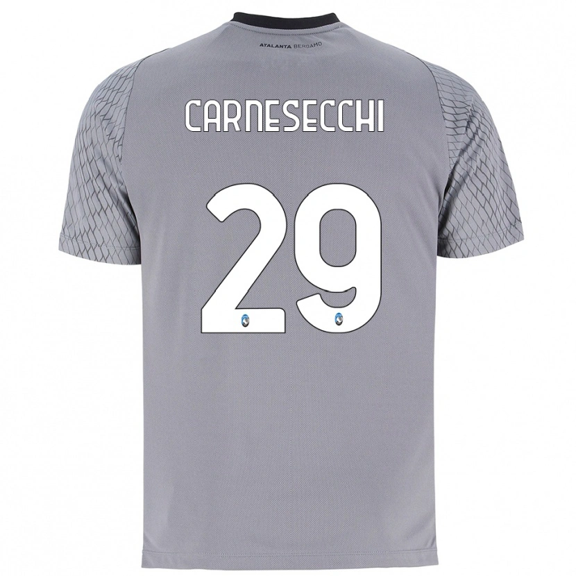 Danxen Hombre Camiseta Marco Carnesecchi #29 Gris Azul Rojo Portero Equipación 2025/26 La Camisa