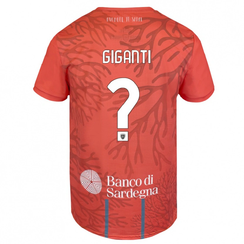Danxen Hombre Camiseta Michele Giganti #0 Naranja Rojo Blanco Portero Equipación 2025/26 La Camisa