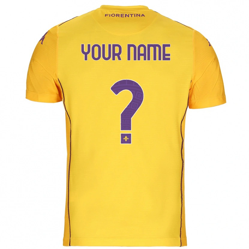 Danxen Hombre Camiseta ACF Fiorentina Naranja Amarillo Púrpura Portero Equipación 2025/26 La Camisa