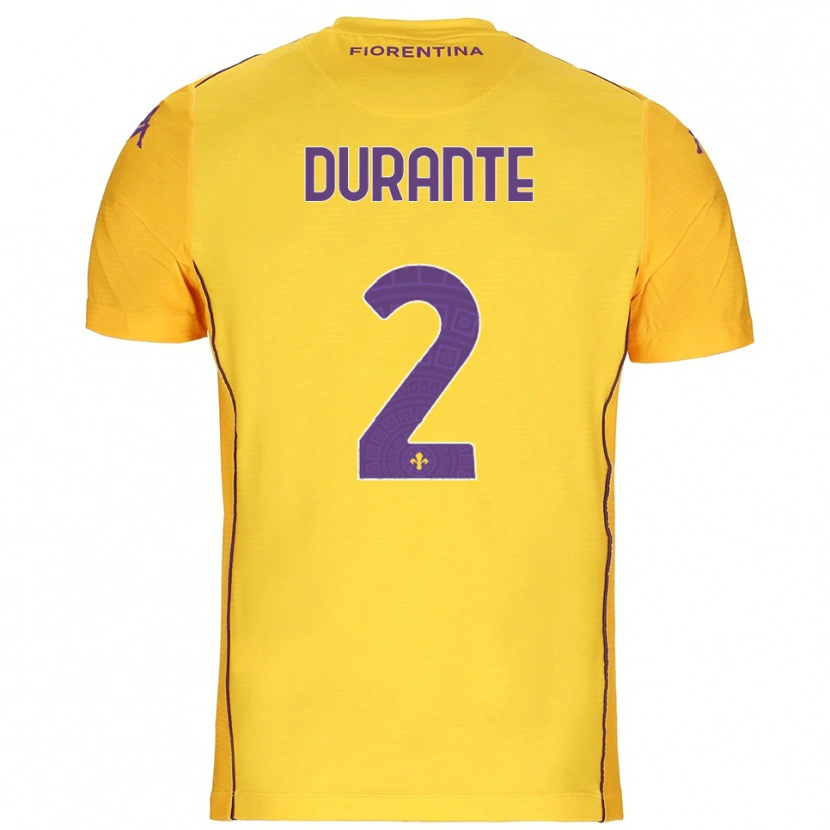 Danxen Hombre Camiseta Francesca Durante #2 Naranja Amarillo Púrpura Portero Equipación 2025/26 La Camisa