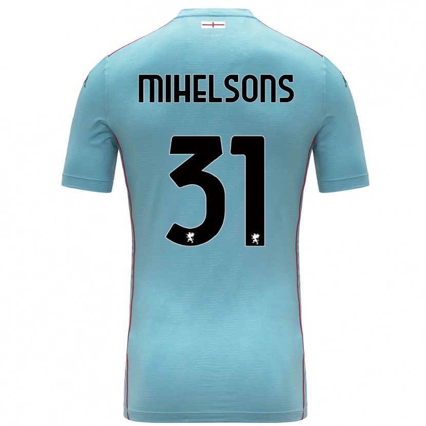 Danxen Hombre Camiseta Rendijs Mihelsons #31 Azul Gris Portero Equipación 2025/26 La Camisa