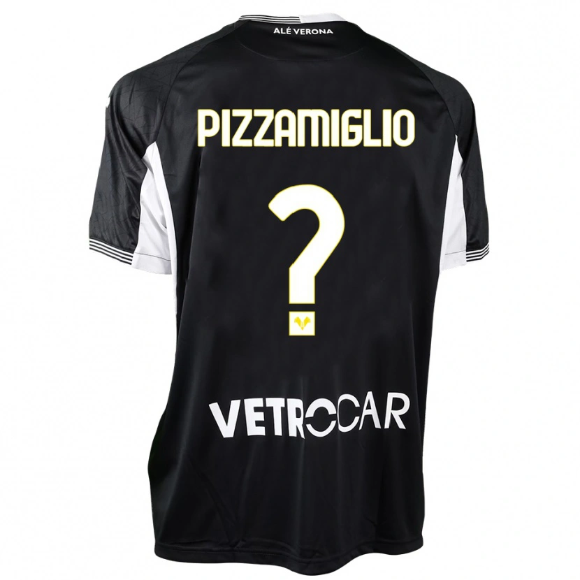 Danxen Hombre Camiseta Gianmaria Pizzamiglio #0 Negro Blanco Portero Equipación 2025/26 La Camisa