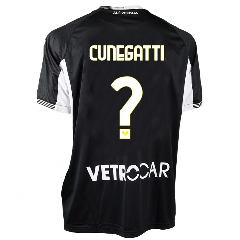 Danxen Hombre Camiseta Andrea Cunegatti #0 Negro Blanco Portero Equipación 2025/26 La Camisa