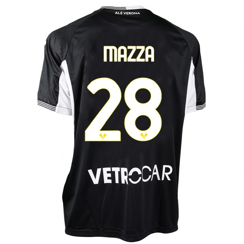 Danxen Hombre Camiseta Vittoria Karol Mazza #28 Negro Blanco Portero Equipación 2025/26 La Camisa