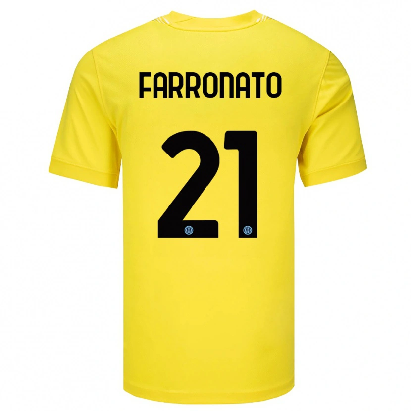 Danxen Hombre Camiseta Matteo Farronato #21 Amarillo Claro Negro Portero Equipación 2025/26 La Camisa