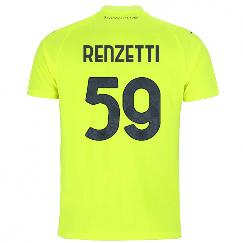 Danxen Hombre Camiseta Davide Renzetti #59 Verde Fluorescente Portero Equipación 2025/26 La Camisa