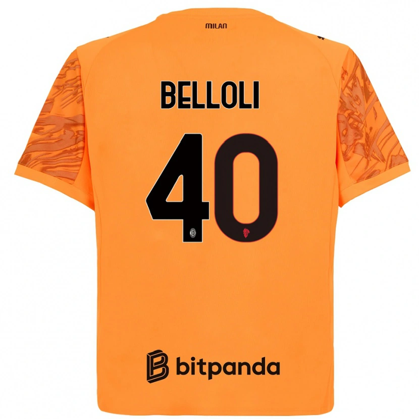 Danxen Hombre Camiseta Sofia Belloli #40 Naranja Amarillo Negro Portero Equipación 2025/26 La Camisa