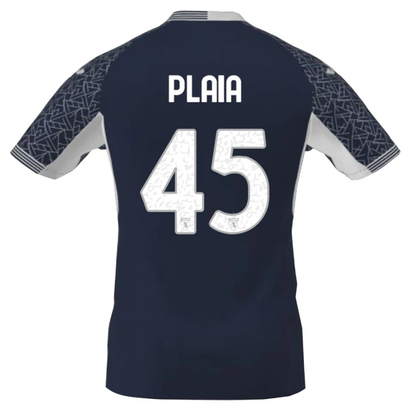 Danxen Hombre Camiseta Francesco Plaia #45 Azul Negro Blanco Portero Equipación 2025/26 La Camisa