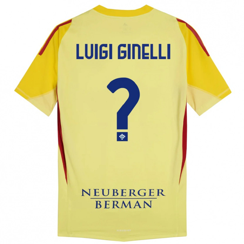 Danxen Hombre Camiseta Lorenzo Luigi Ginelli #0 Amarillo Claro Negro Portero Equipación 2025/26 La Camisa