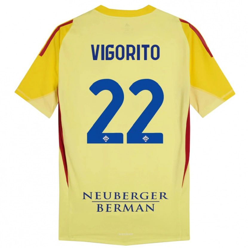 Danxen Hombre Camiseta Mauro Vigorito #22 Amarillo Claro Negro Portero Equipación 2025/26 La Camisa