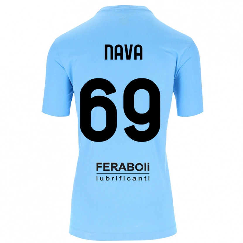 Danxen Hombre Camiseta Lapo Nava #69 Azul Cielo Negro Portero Equipación 2025/26 La Camisa