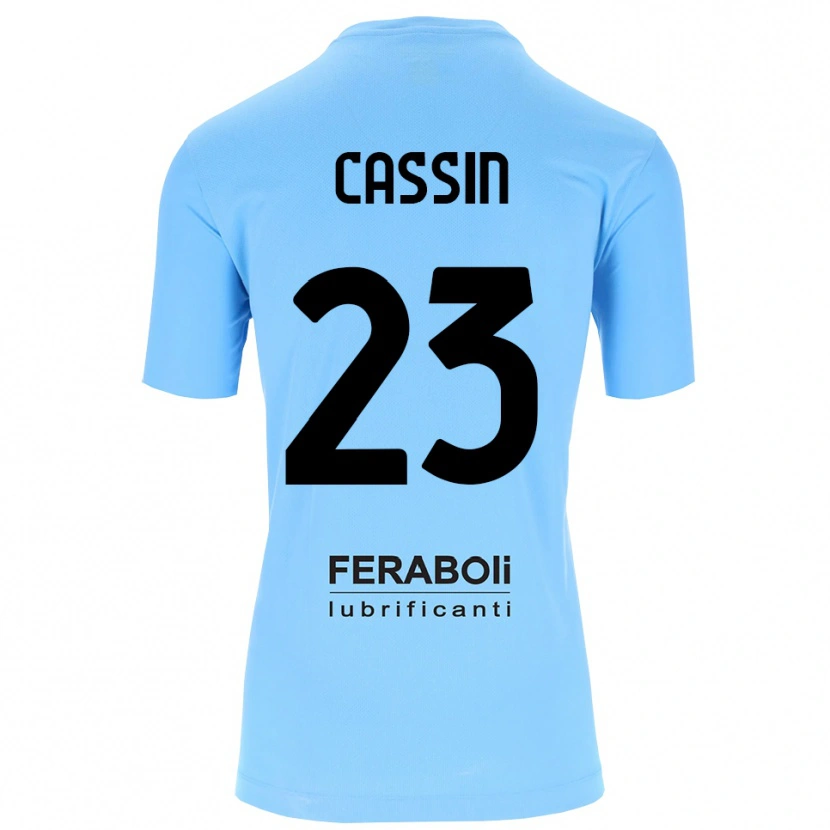 Danxen Hombre Camiseta Marco Cassin #23 Azul Cielo Negro Portero Equipación 2025/26 La Camisa