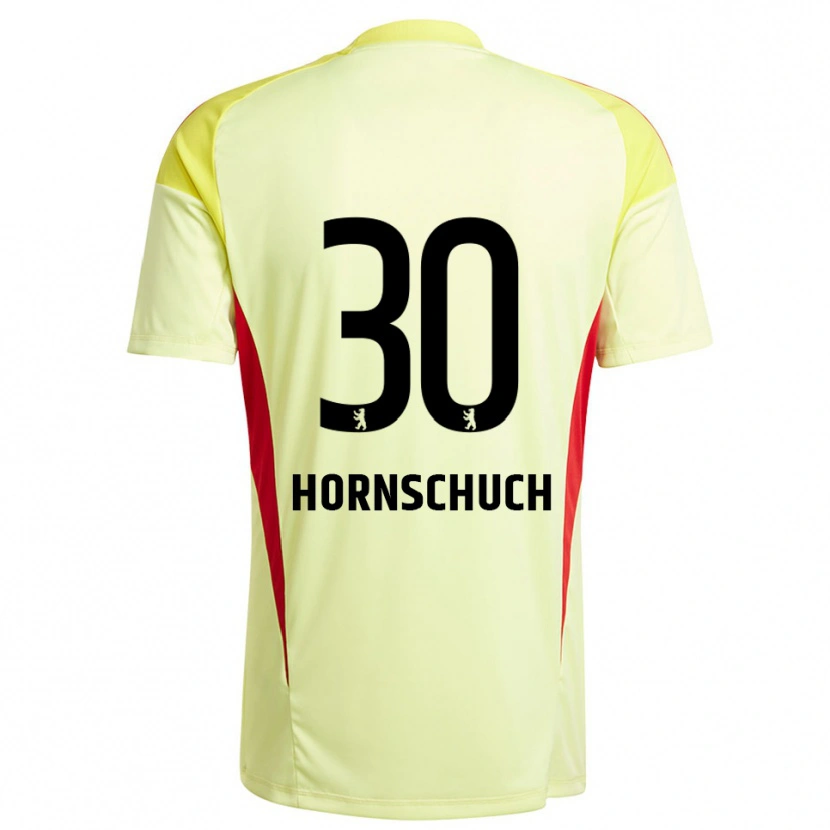 Danxen Hombre Camiseta Sarah Hornschuch #30 Amarillo Claro Negro Portero Equipación 2025/26 La Camisa