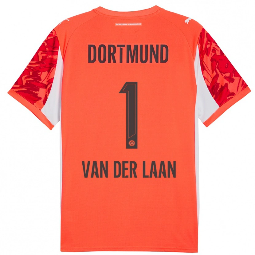 Danxen Hombre Camiseta Laura Van Der Laan #1 Naranja Rojo Portero Equipación 2025/26 La Camisa