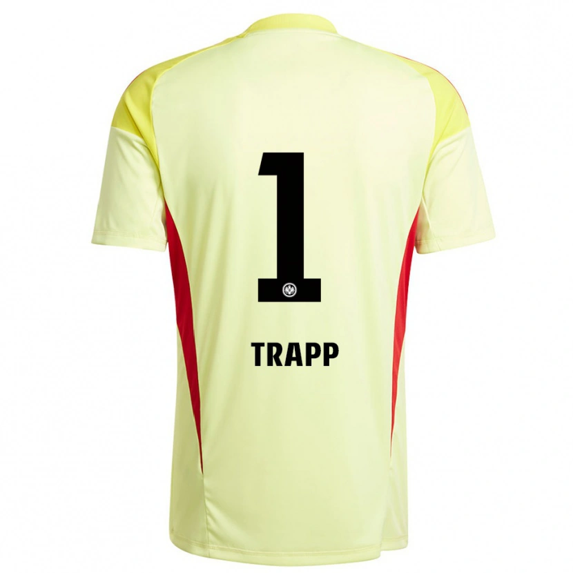Danxen Hombre Camiseta Kevin Trapp #1 Amarillo Claro Negro Portero Equipación 2025/26 La Camisa