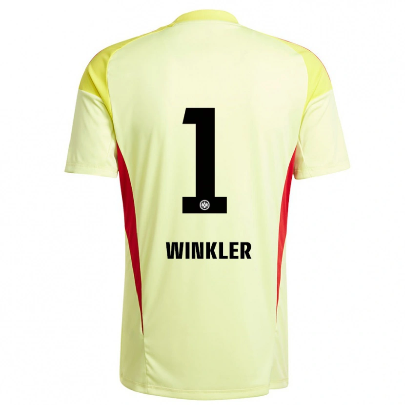 Danxen Hombre Camiseta Sophia Winkler #1 Amarillo Claro Negro Portero Equipación 2025/26 La Camisa