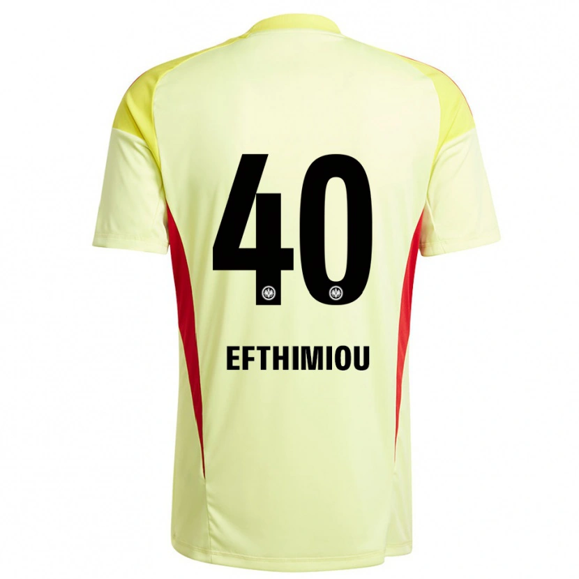 Danxen Hombre Camiseta Sissis Efthimiou #40 Amarillo Claro Negro Portero Equipación 2025/26 La Camisa