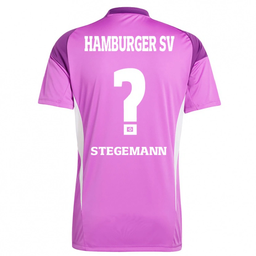 Danxen Hombre Camiseta Jean-Pierre Stegemann #0 Blanco Lila Púrpura Portero Equipación 2025/26 La Camisa