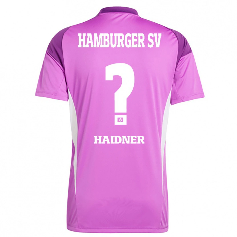 Danxen Hombre Camiseta Larissa Haidner #0 Blanco Lila Púrpura Portero Equipación 2025/26 La Camisa