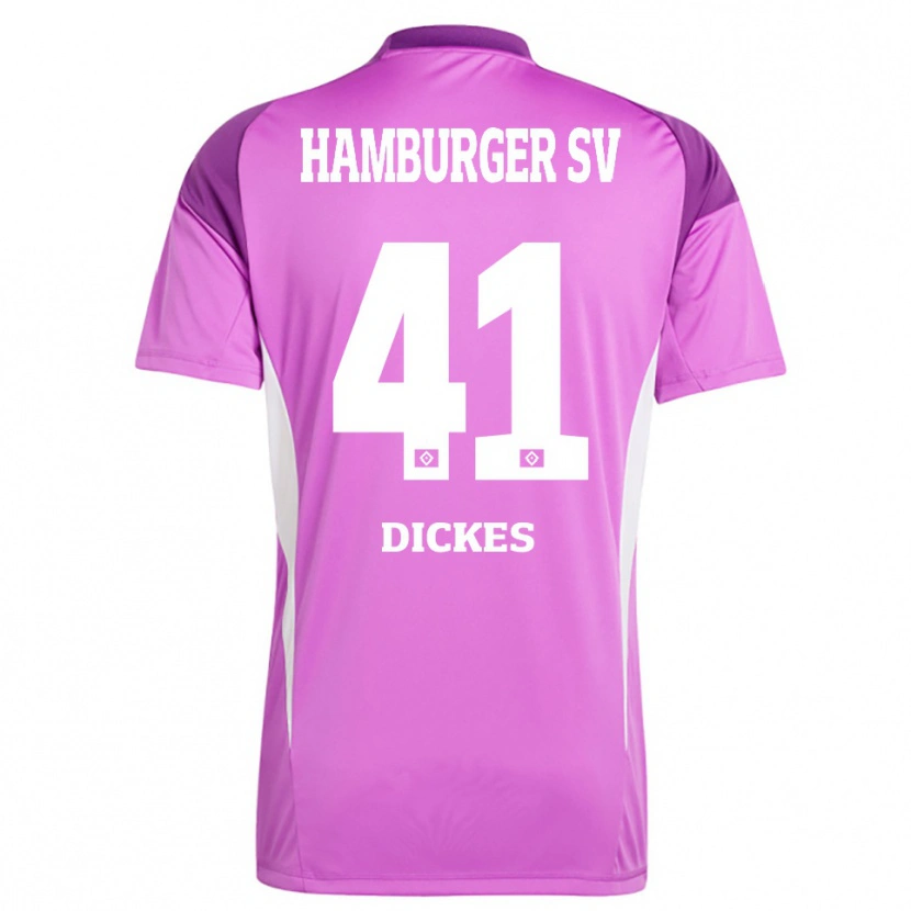Danxen Hombre Camiseta Fernando Dickes #41 Blanco Lila Púrpura Portero Equipación 2025/26 La Camisa