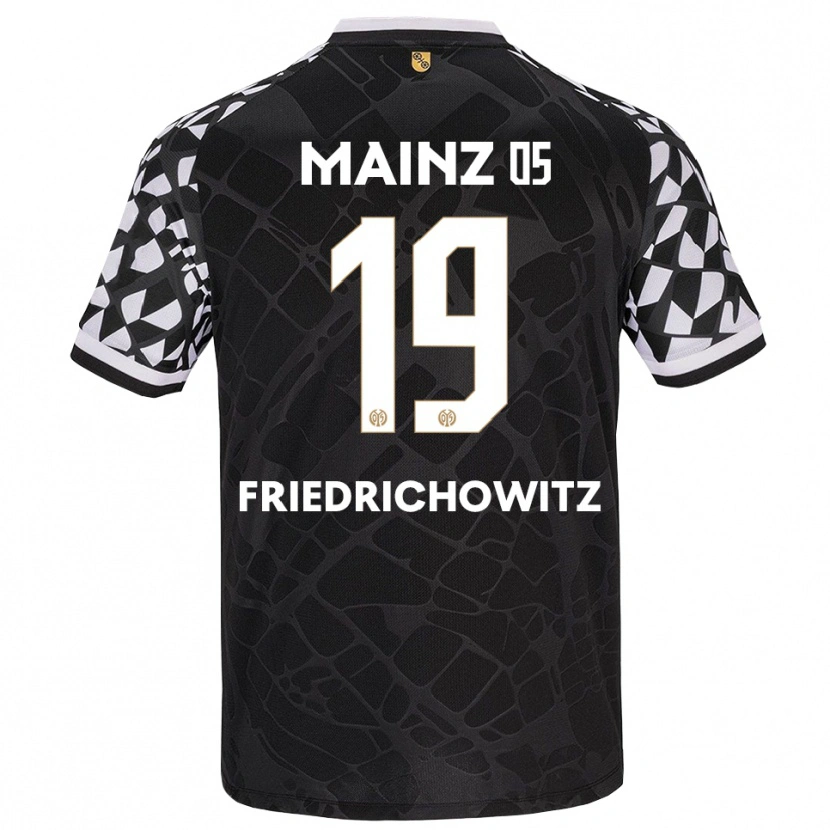 Danxen Hombre Camiseta Anna Friedrichowitz #19 Negro Blanco Portero Equipación 2025/26 La Camisa
