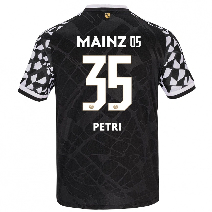 Danxen Hombre Camiseta Jolina Petri #35 Negro Blanco Portero Equipación 2025/26 La Camisa