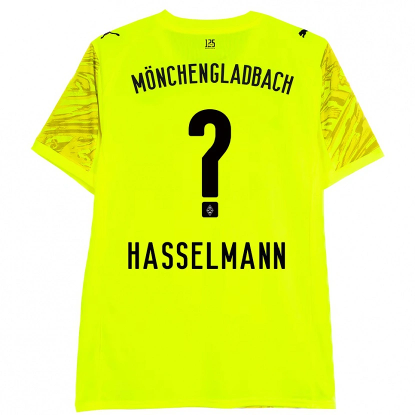 Danxen Hombre Camiseta Nina Hasselmann #0 Amarillo Negro Portero Equipación 2025/26 La Camisa