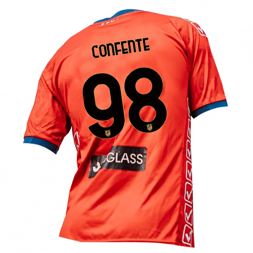 Danxen Hombre Camiseta Alessandro Confente #98 Naranja Rojo Portero Equipación 2025/26 La Camisa