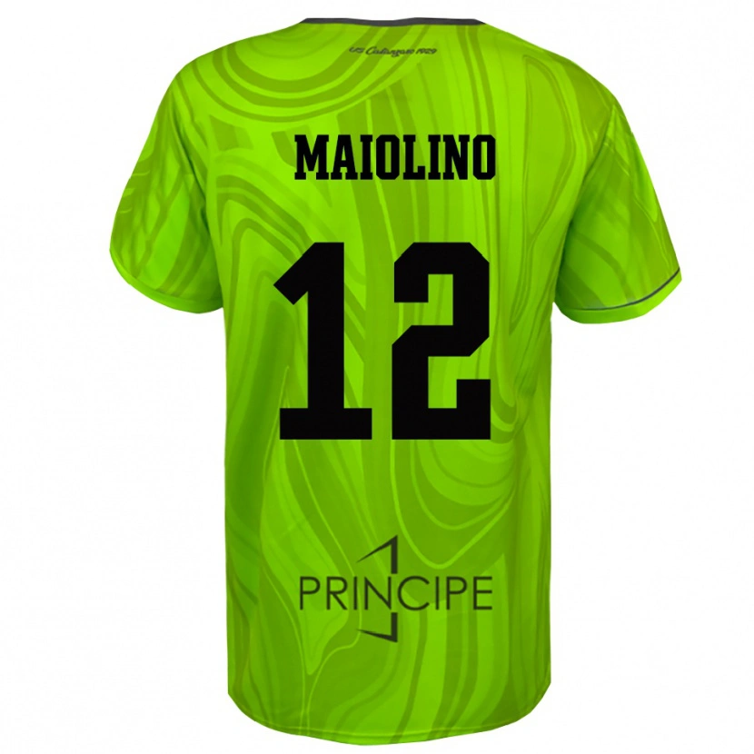 Danxen Hombre Camiseta Alex Maiolino #12 Verde Amarillo Negro Portero Equipación 2025/26 La Camisa
