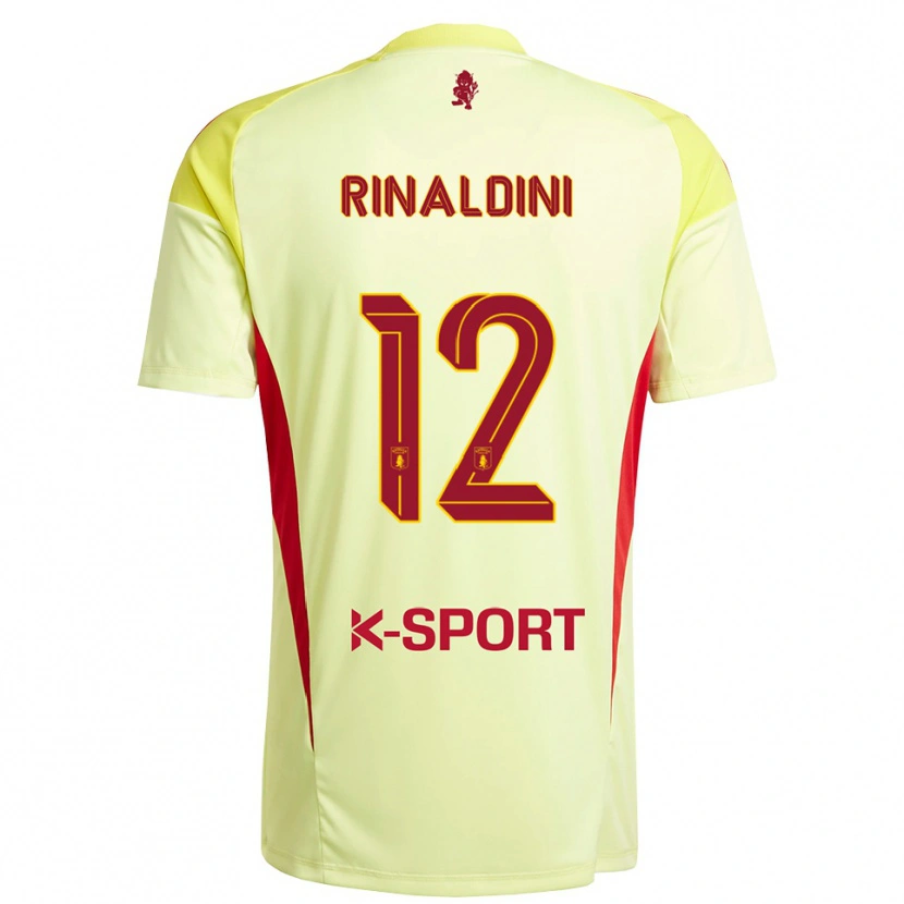 Danxen Hombre Camiseta Ruben Rinaldini #12 Amarillo Claro Rojo Portero Equipación 2025/26 La Camisa