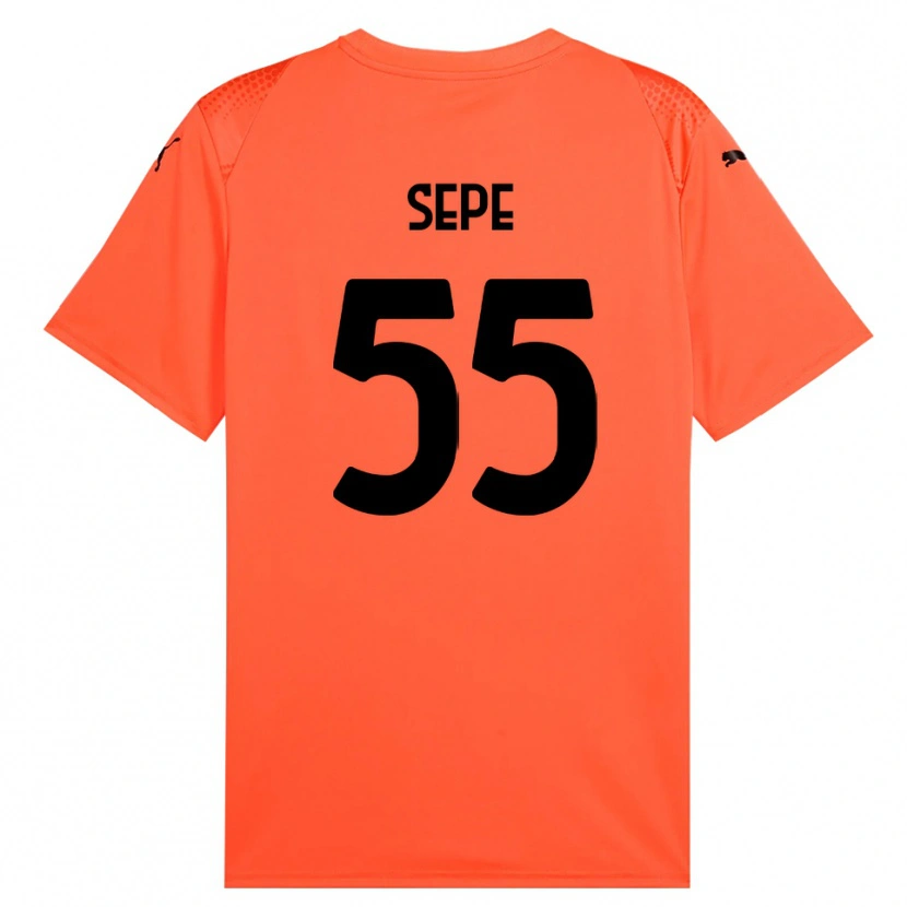 Danxen Hombre Camiseta Luigi Sepe #55 Naranja Negro Portero Equipación 2025/26 La Camisa