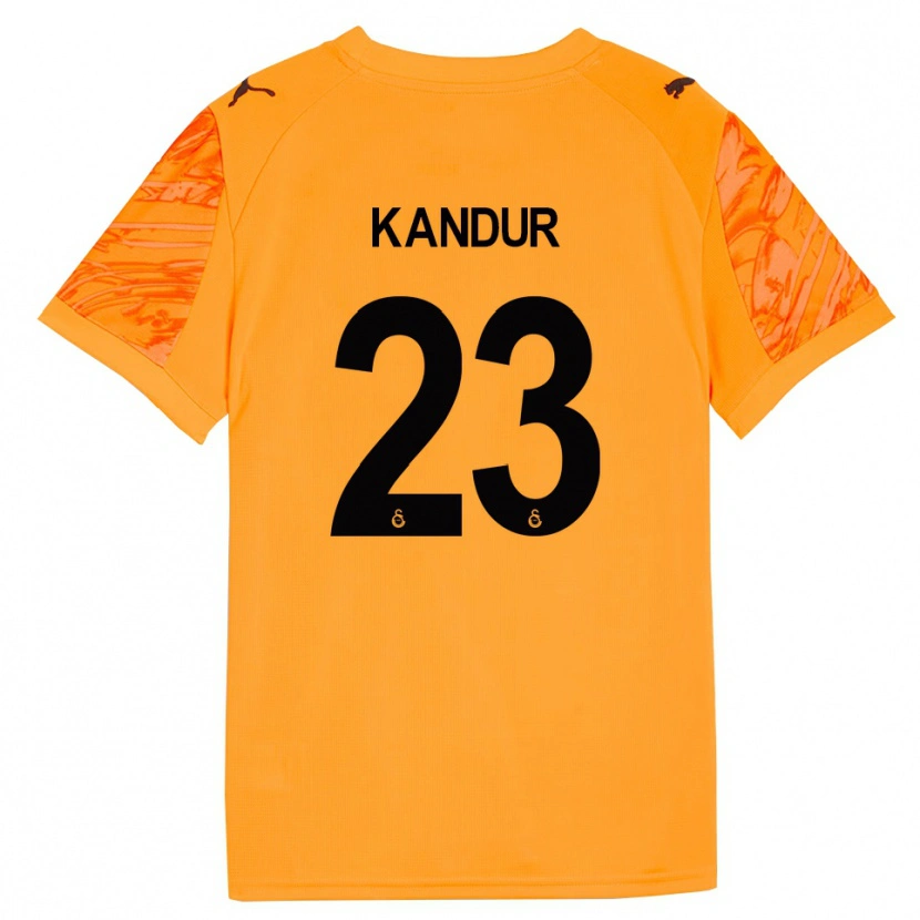 Danxen Hombre Camiseta Müge Kandur #23 Naranja Oscuro Negro Portero Equipación 2025/26 La Camisa