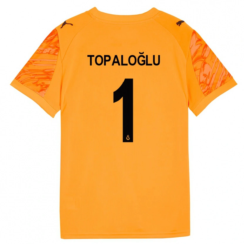 Danxen Hombre Camiseta Eren Topaloğlu #1 Naranja Oscuro Negro Portero Equipación 2025/26 La Camisa
